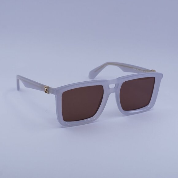 Off-White OERI13W STRATFORD 0964 Sunglasses Grey Square Frame, Brown Lenses - Picture 1 of 9